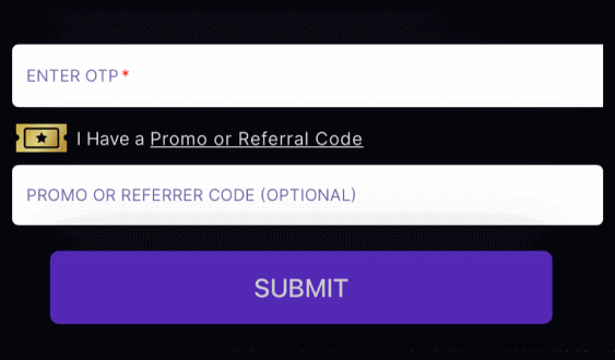Type in the promo code